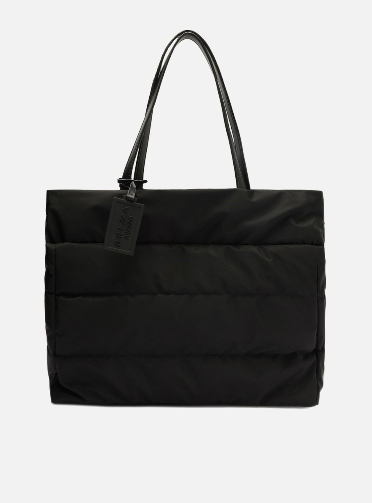 Bolsa Shopping Preta Nylon Gigi Grande — foto 1