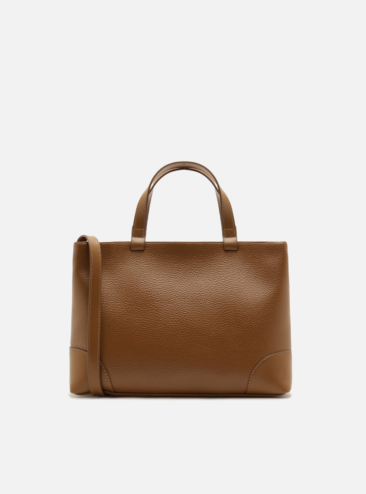 Bolsa Tote Marrom Média Recortes — foto 3