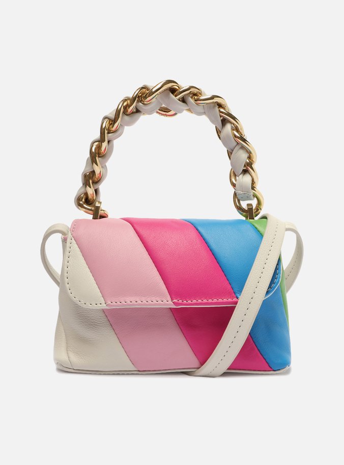 Bolsa Tiracolo Colorida Couro Nicole Pequena