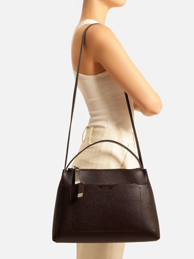 Bolsa Tote Marrom Escura Emilly Grande