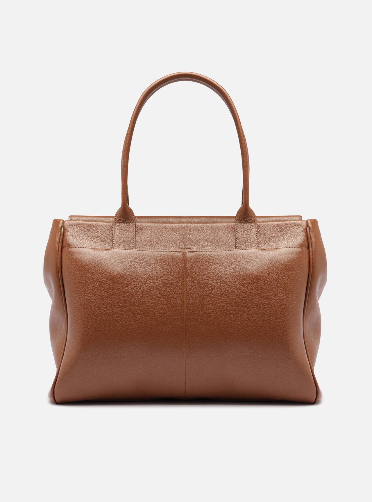 Bolsa Tote Couro Marrom Grande — foto 3