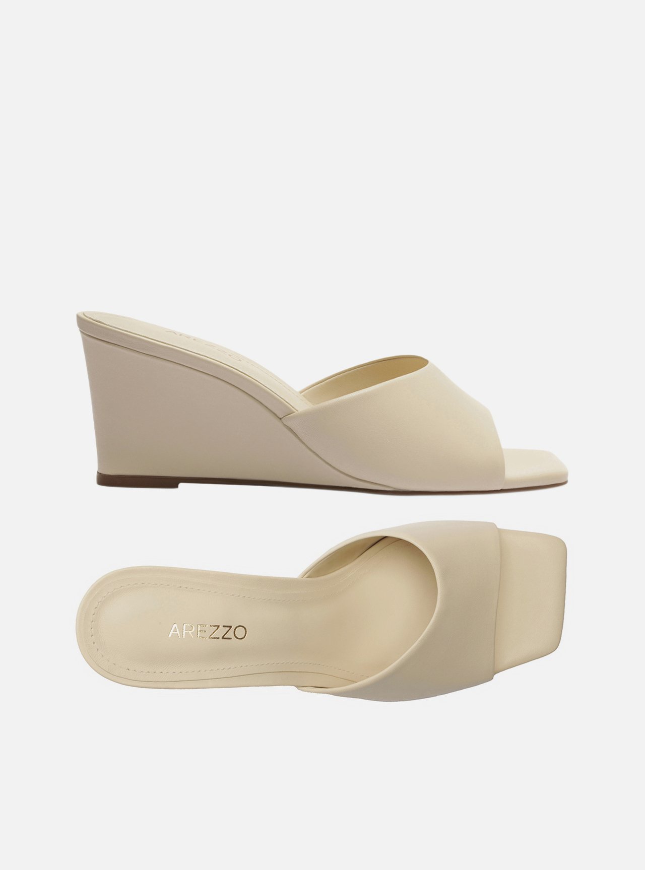 Tamanco Off White Couro Anabela — foto 5