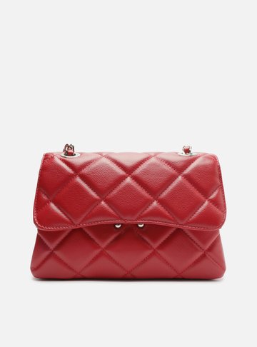 Bolsa Tiracolo Vermelha Couro Mizz Média