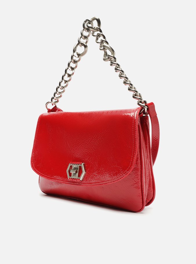 Bolsa Tiracolo Vermelha Couro Amélia Grande