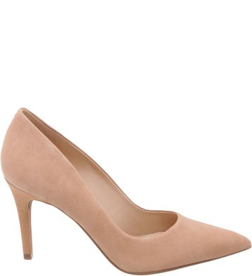 Scarpin Médio Nobuck Nude-Rose