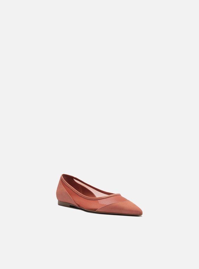 Sapatilha Rosa Tela Bico Fino