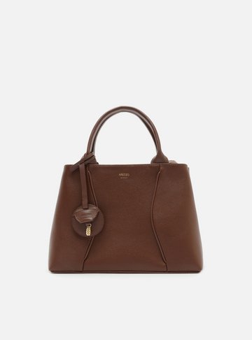 Arezzo — Bolsa Tote Marrom Média Metais