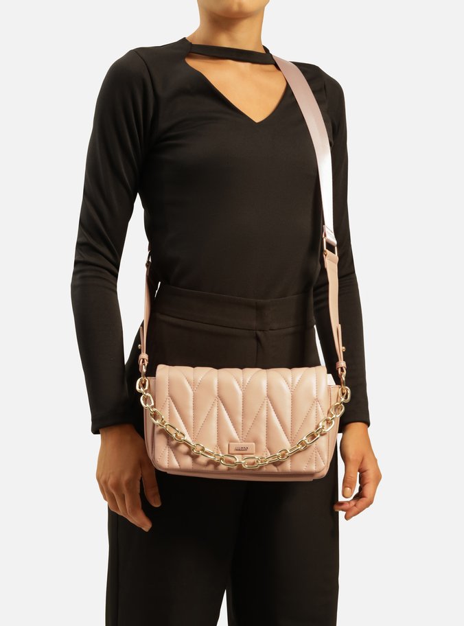 Bolsa Rosa Tiracolo Pequena