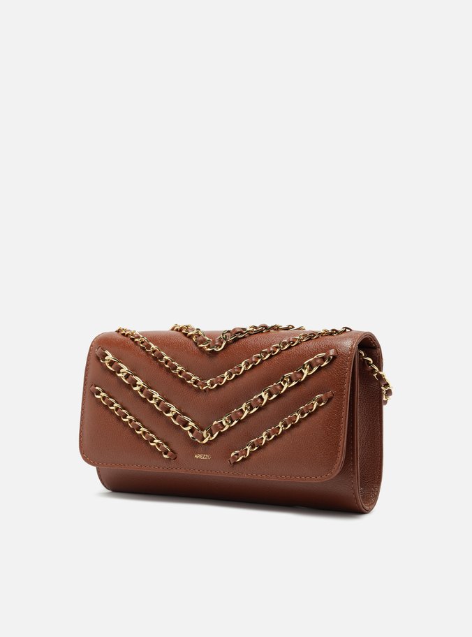 Bolsa Tiracolo Couro Marrom Média