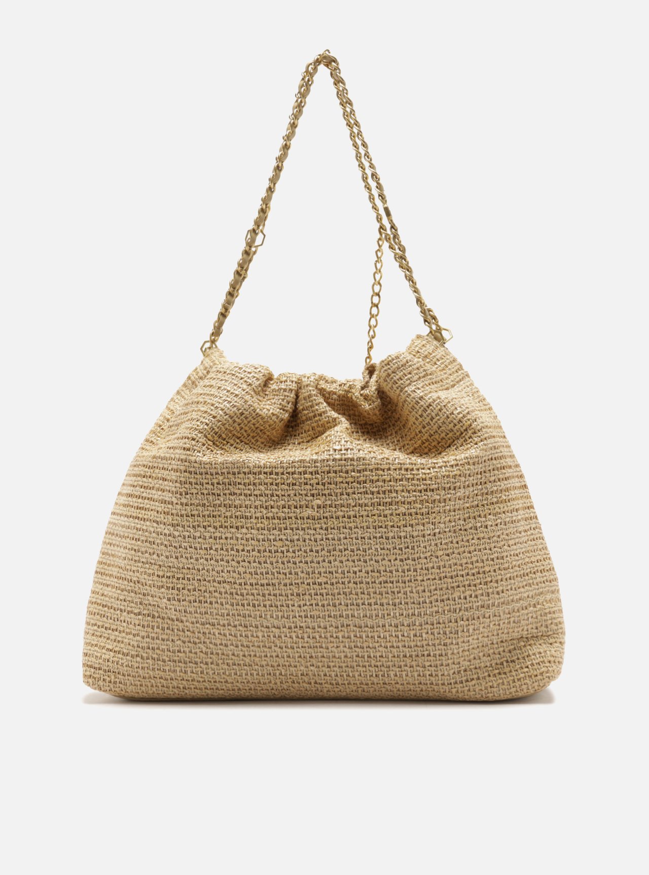 Bolsa Hobo Bege Palha Esther Grande — foto 3