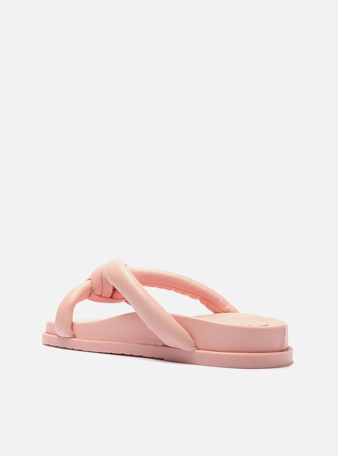 Papete Rosa Rasteira Tiras Pillow