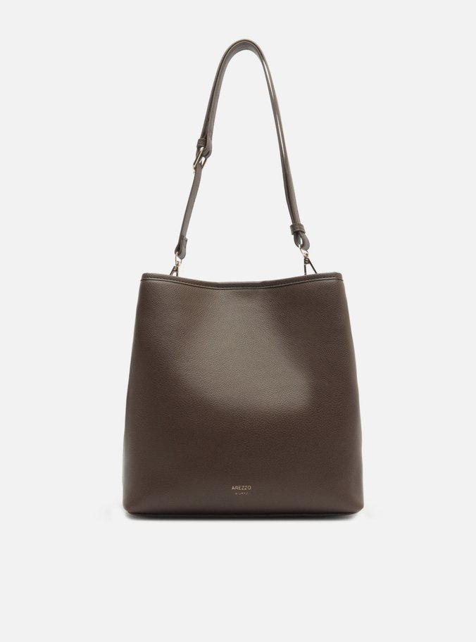 Bolsa Shopping Marrom Grande Metais