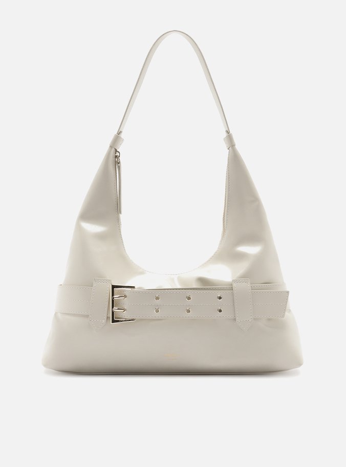 Bolsa Hobo Branca Grande Tiras Fivela
