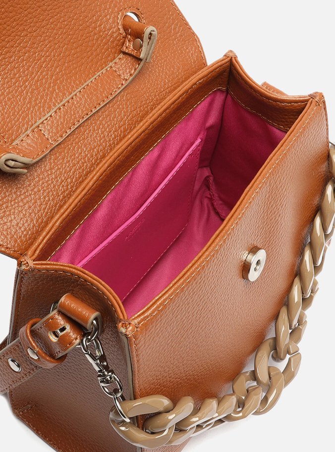 Bolsa Satchel Marrom Iara Média Cúrcuma
