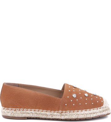 Espadrille Crystal Suede Tan