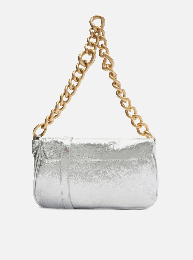 Bolsa Tiracolo Prata Couro Amélia Pequena