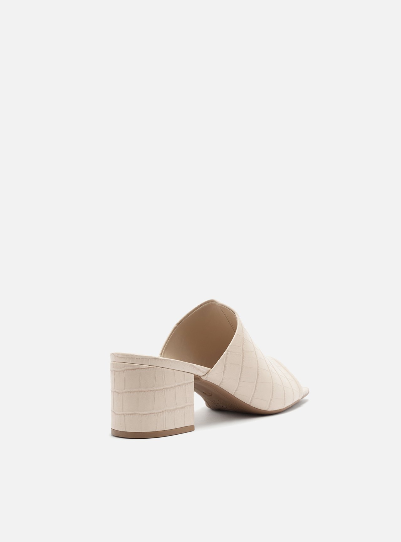 Mule Off-White Croco Salto Bloco — foto 3
