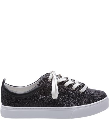 Tênis Baixo Cadarços Glam Preto