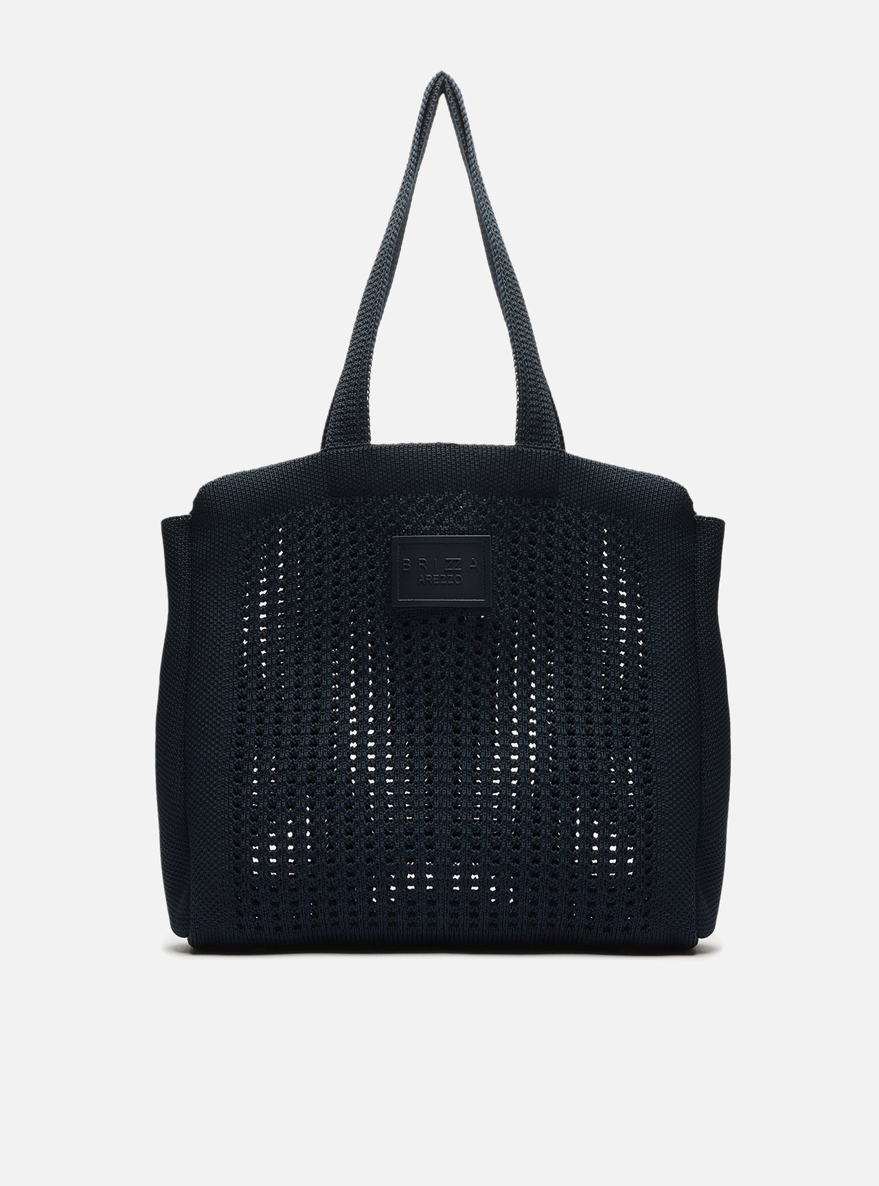 Bolsa Shopping Cinza Crochê Mônaco Grande — foto 1