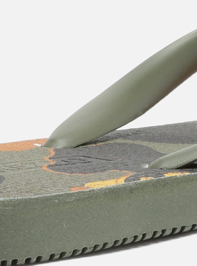 Chinelo de Dedo Camuflado Verde Brizza