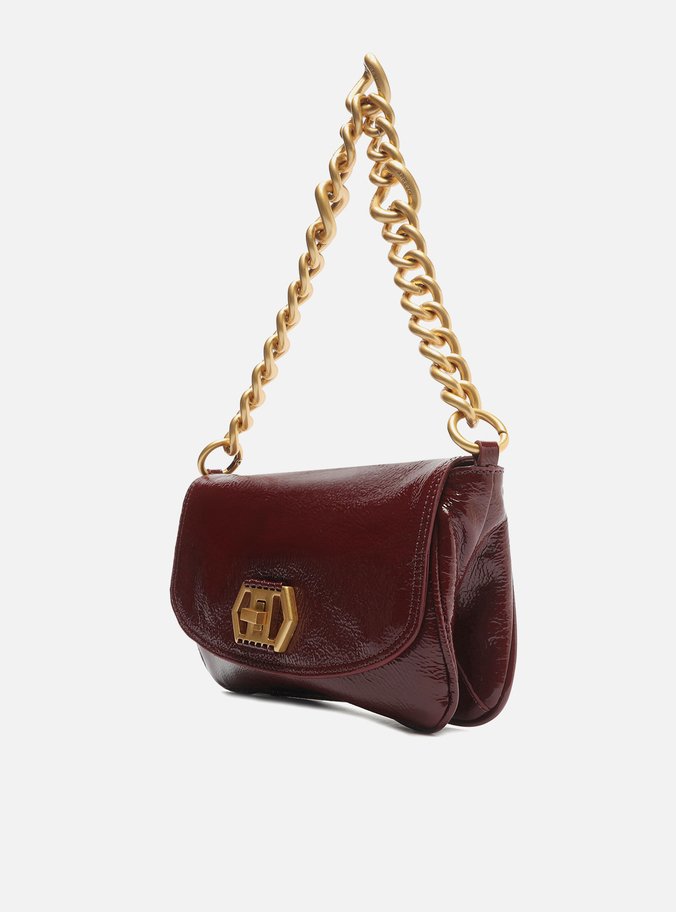 Bolsa Tiracolo Bordô Couro Amélia Pequena