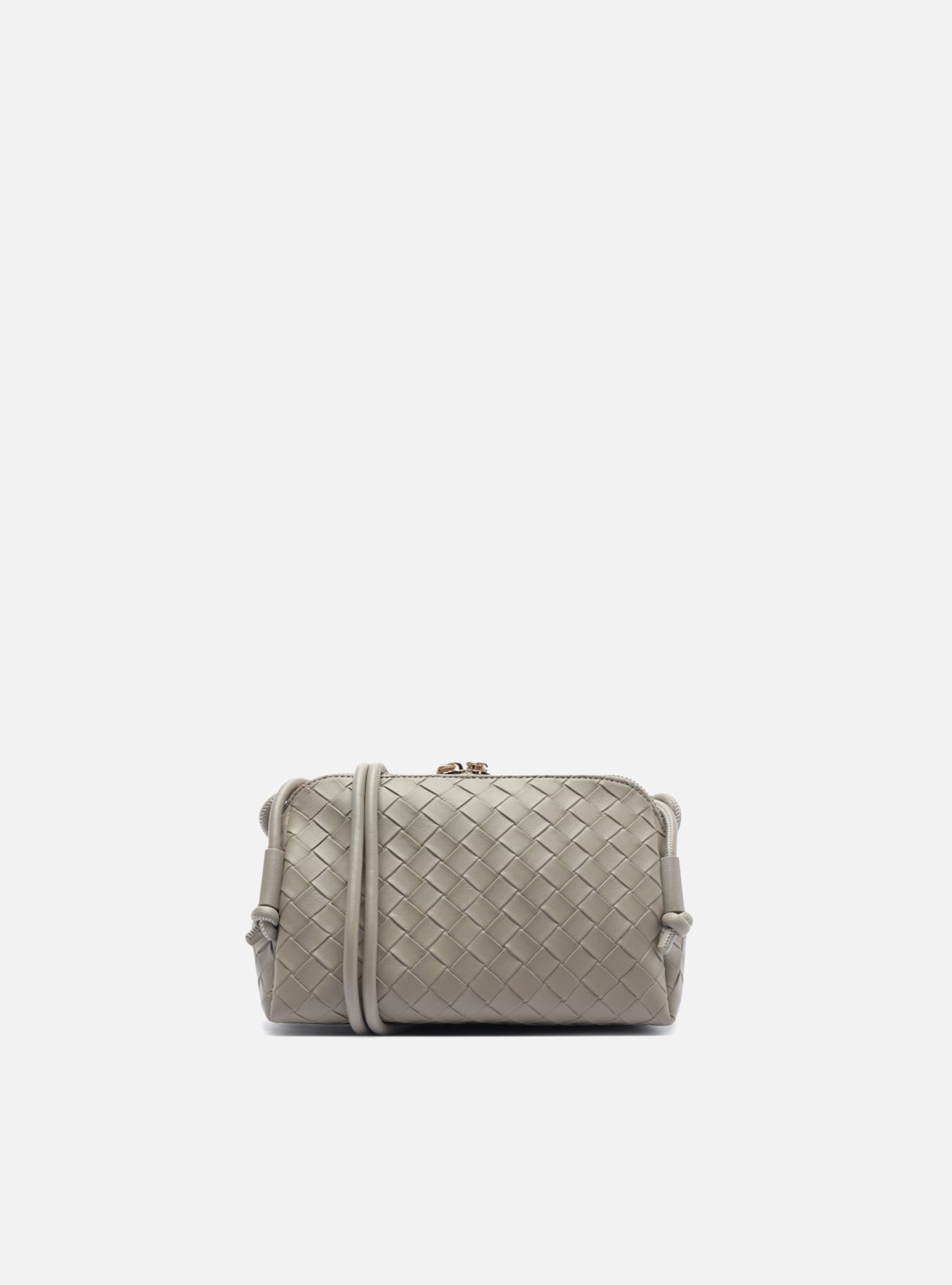 Bolsa Tiracolo Cinza Pequena Tressê — foto 3
