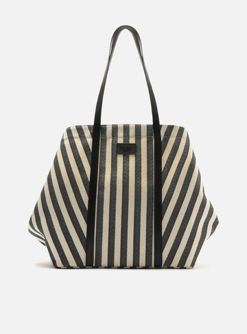Bolsa Shopping Grande Preto Listras