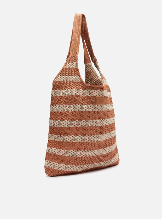 Bolsa Shopping Laranja Grande Crochê