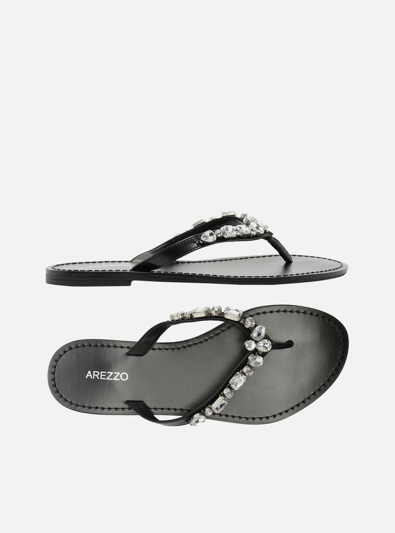 Rasteira Preta Flip Flop Pedrarias — foto 5