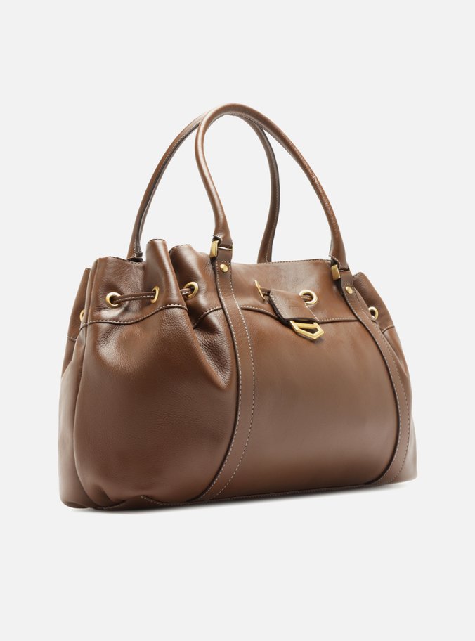 Bolsa Shopping Marrom Couro Alicia Média