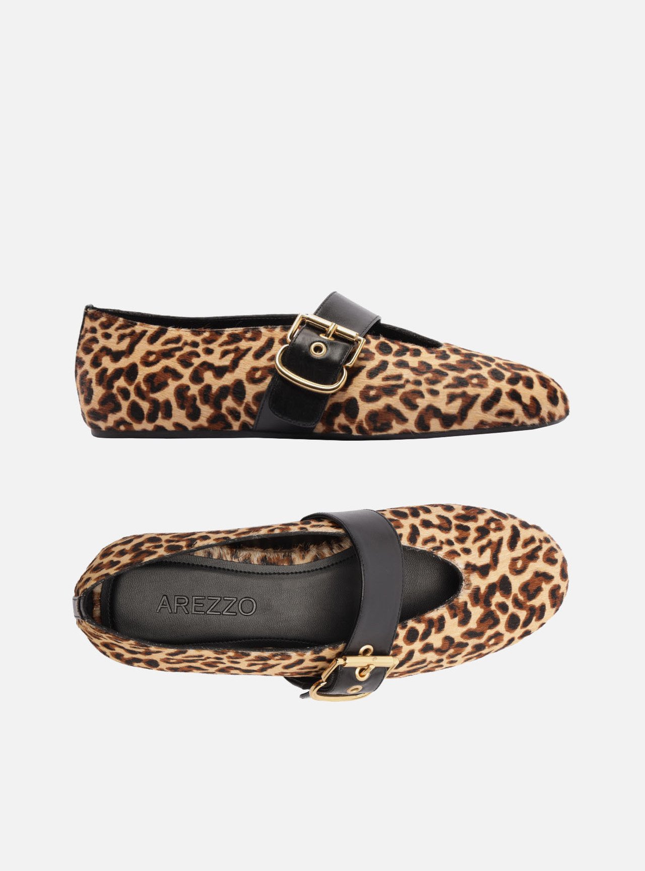 Sapatilha Animal Print Pelo Fivela Dourada — foto 5
