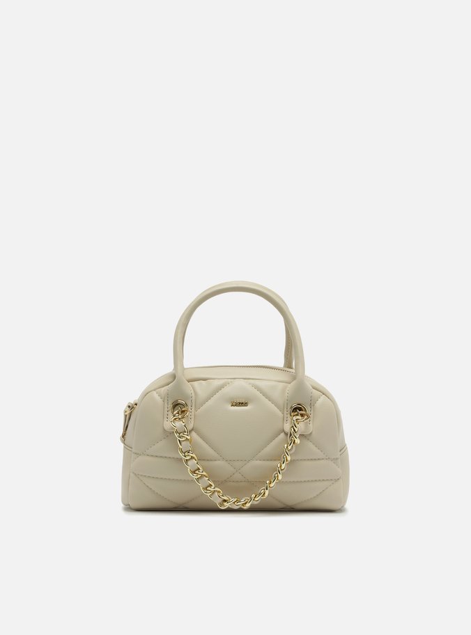 Bolsa Tiracolo Off-White Pequena Corrente Matelassê