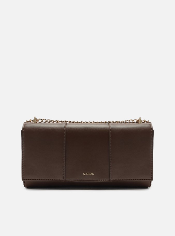 Bolsa Tiracolo Marrom Média Recortes