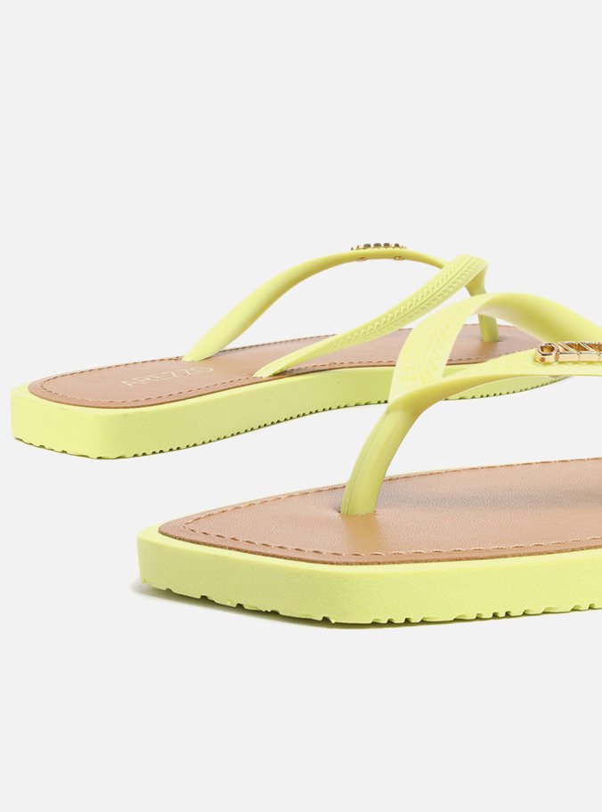 Chinelo de Dedo Verde Lime Bico Quadrado Brizza