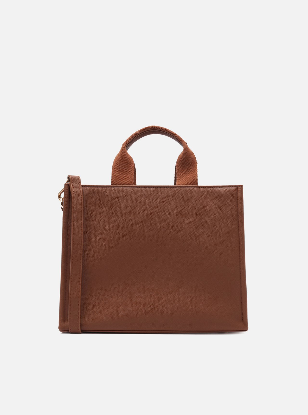 Bolsa Tote Marrom Média Bolso Frontal — foto 3