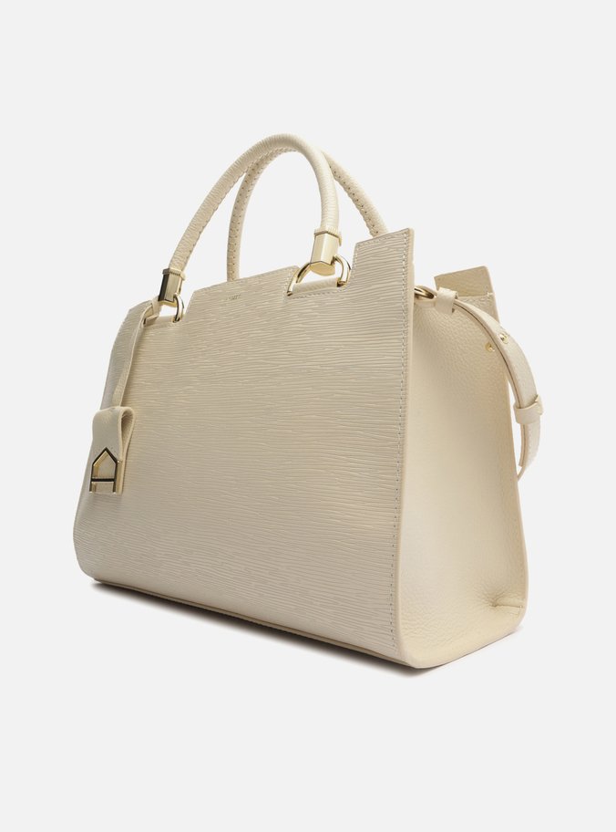 Bolsa Tote Off-White Couro Abraccio Grande