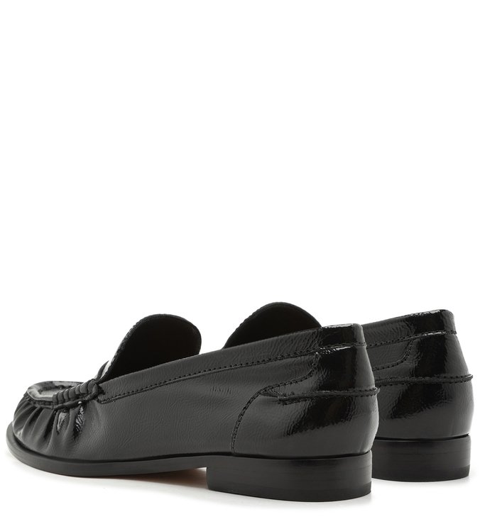 Mocassim Snake Bico Redondo Tira Preto