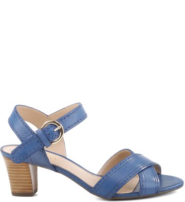 Sandália Couro Média Blue-Marine