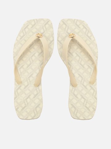 Arezzo — Chinelo de Dedo Off White Bico Quadrado Brizza