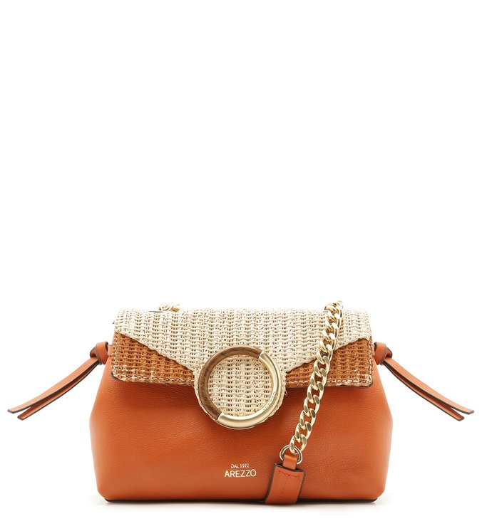 Bolsa Tiracolo Trama Maitê Grande Mandarine