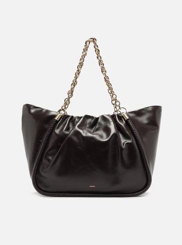 Bolsa Shopping Marrom Couro Worn Grande