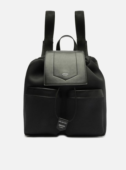 Mochila Preta Nylon Grande ZZ Mov | Arezzo