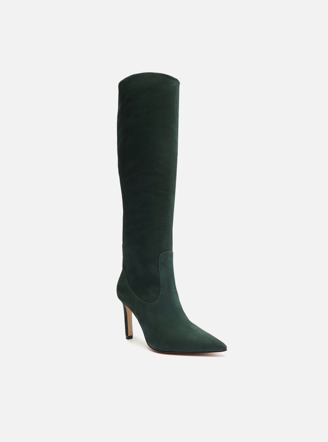 Bota Verde Nobuck Cano Longo Hailey