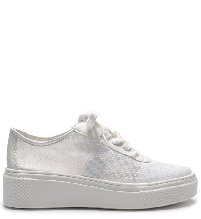 Tênis Salto Baixo Feminino Branco