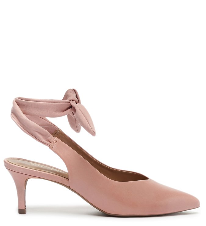 Scarpin Rosa Nobuck Amarração