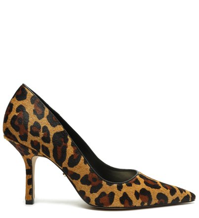 Scarpin Animal Print Pelo Salto Fino