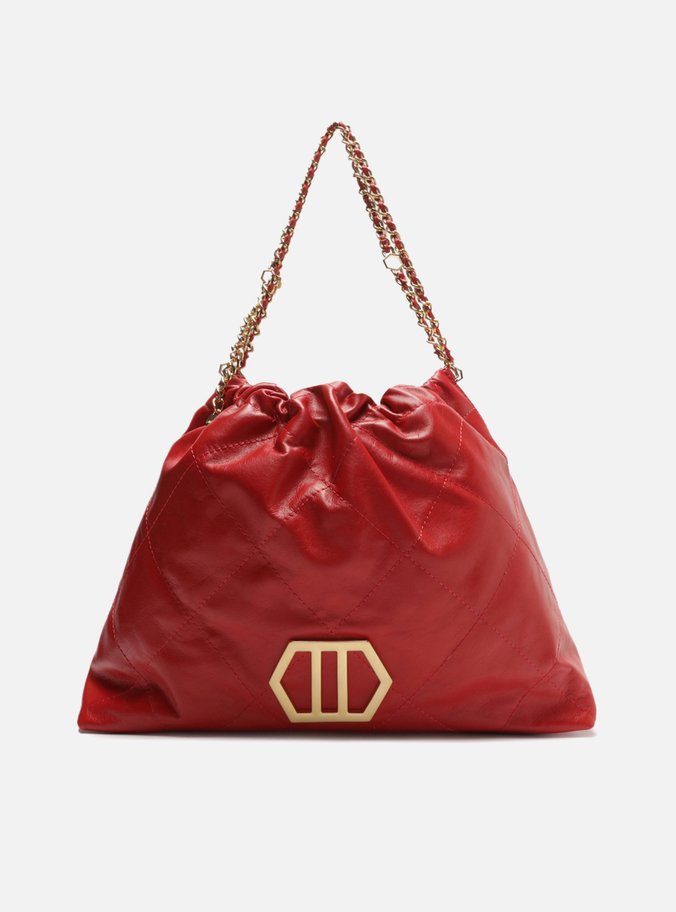 Bolsa Hobo Vermelha Couro Ester Grande