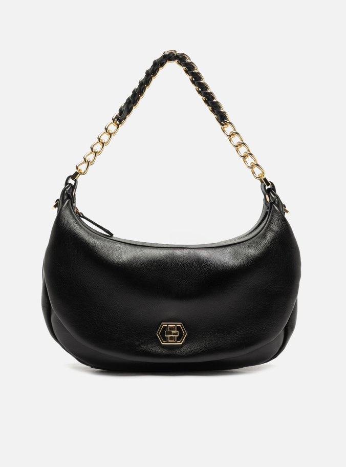 Bolsa Tiracolo Preta Couro Stella Grande
