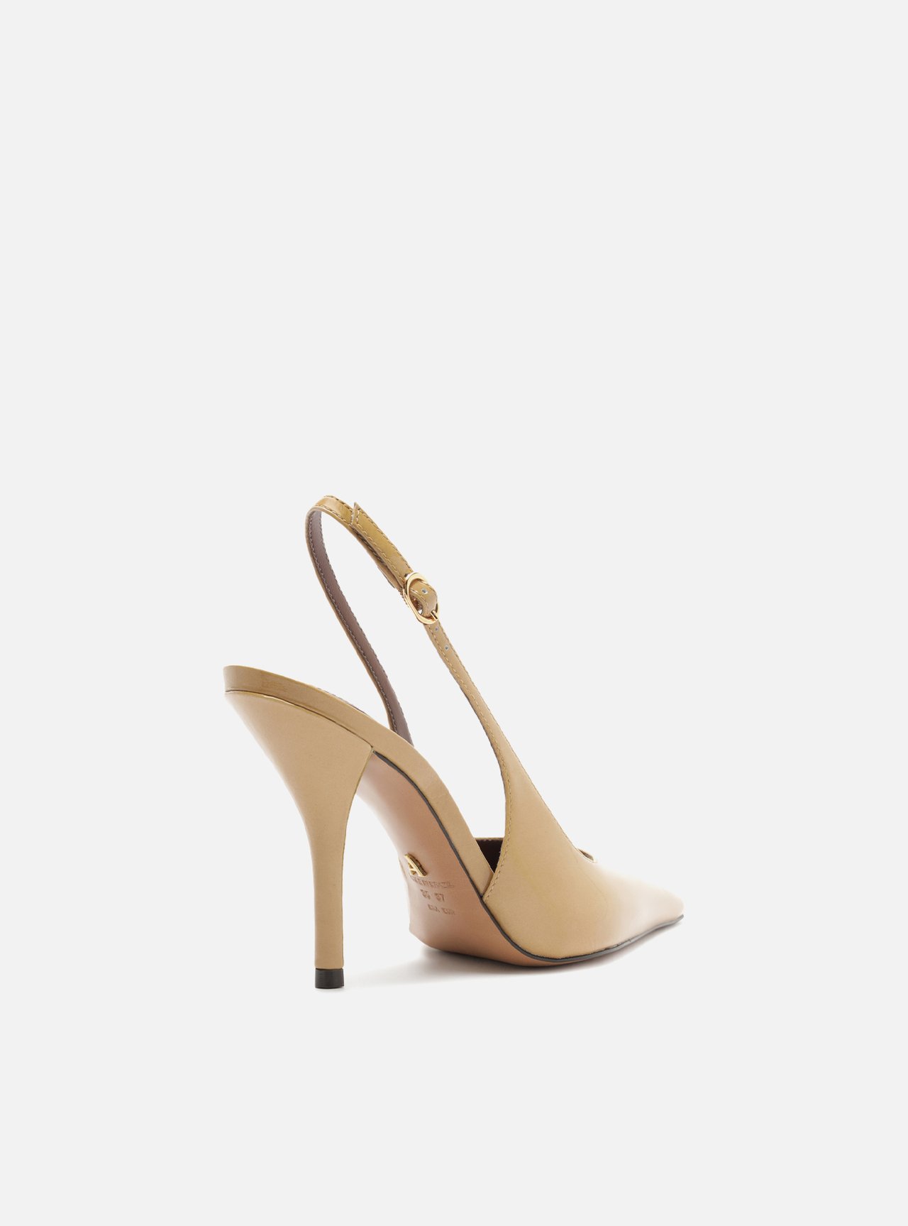 Scarpin Nude Salto Fino Fivela Slingback — foto 3