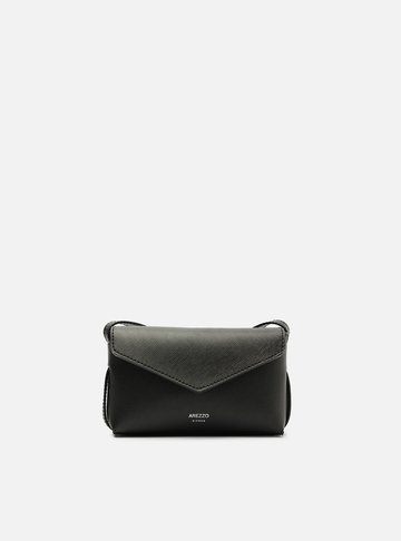 Bolsa Tiracolo Preta Pequena Envelope